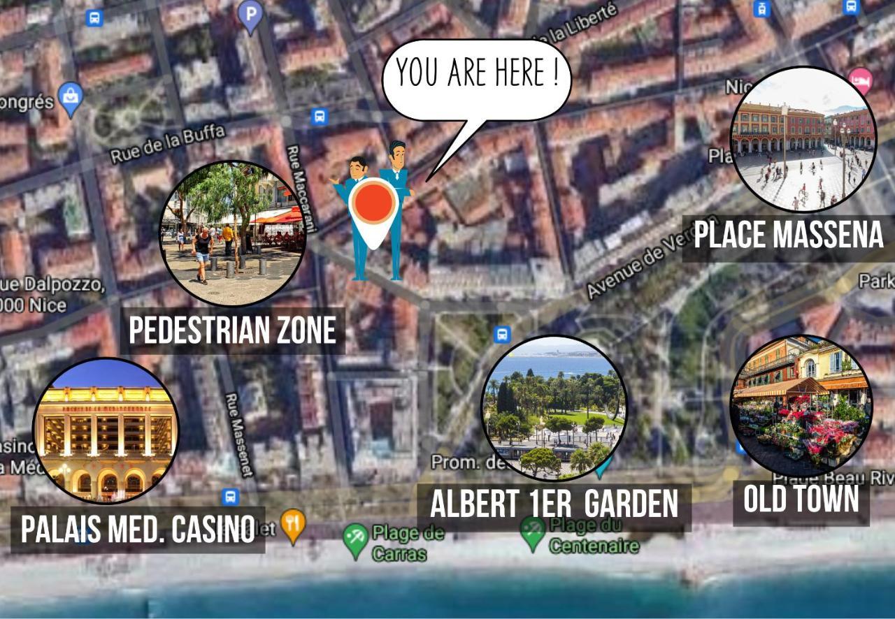 Nestor&Jeeves - Cactus Riviera - Hyper Center - Very Close Sea And Place Massena Nice Exteriör bild